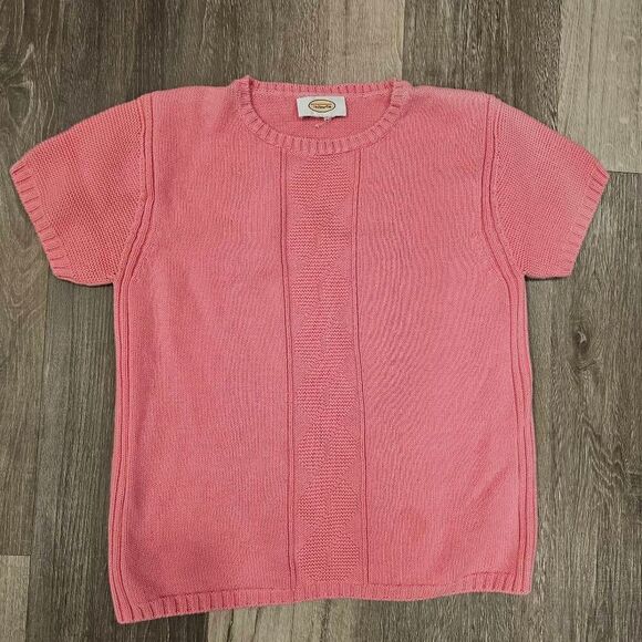 Talbots 100% Cotton Knit Top Size Medium - Picture 1 of 5